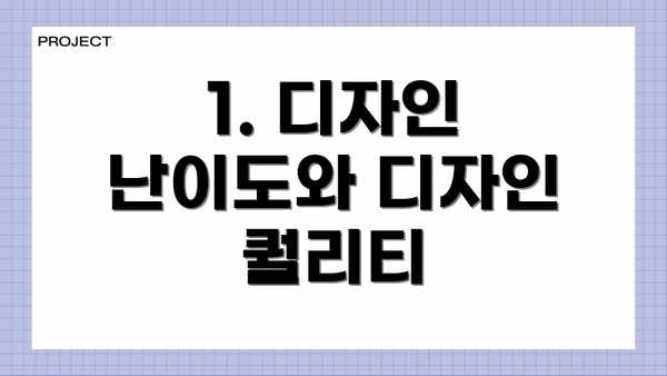 1. 디자인 난이도와 디자인 퀄리티