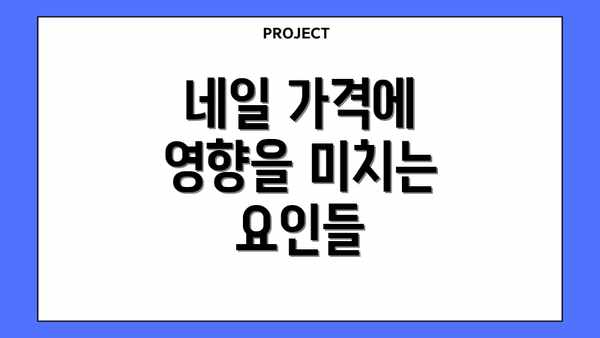 네일 가격에 영향을 미치는 요인들