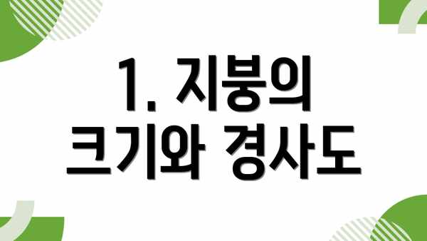 1. 지붕의 크기와 경사도