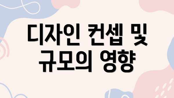 디자인 컨셉 및 규모의 영향