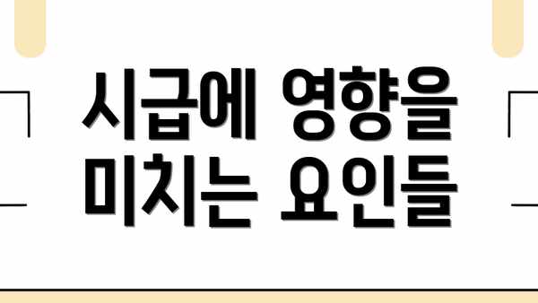 시급에 영향을 미치는 요인들