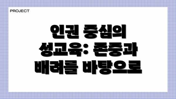 인권 중심의 성교육: 존중과 배려를 바탕으로