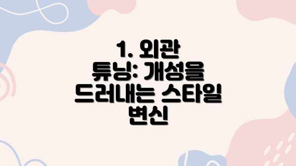 1. 외관 튜닝: 개성을 드러내는 스타일 변신