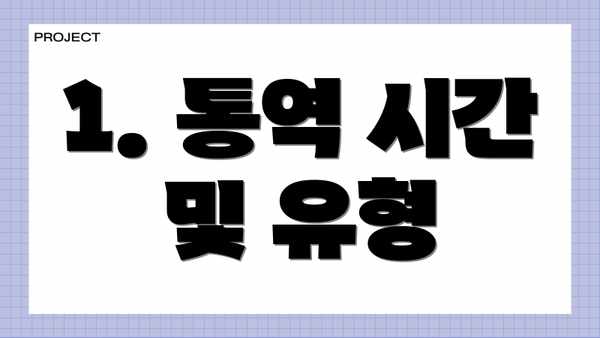 1. 통역 시간 및 유형