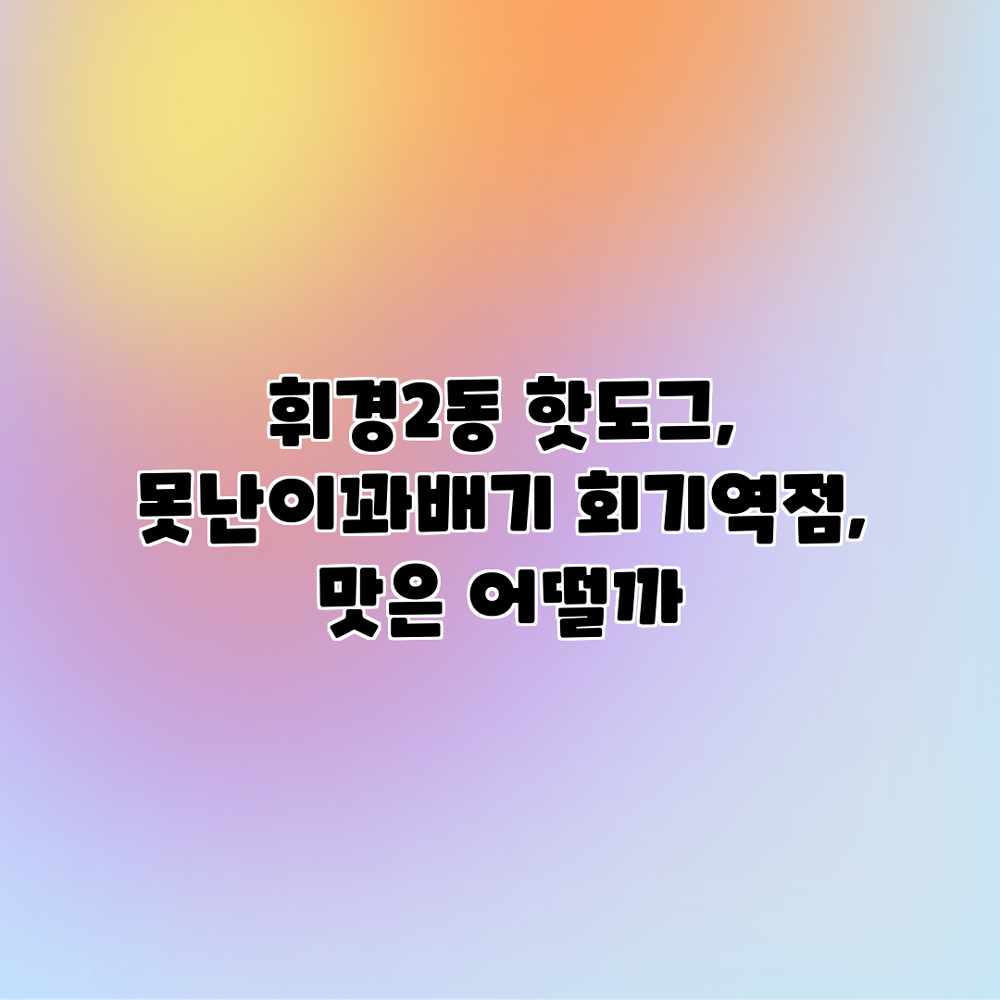 휘경2동 핫도그, 못난이꽈배기 회기역점, 맛은 어떨까? 휘경2동 핫도그, 못난이꽈배기 회기역점, 맛은 어떨까?