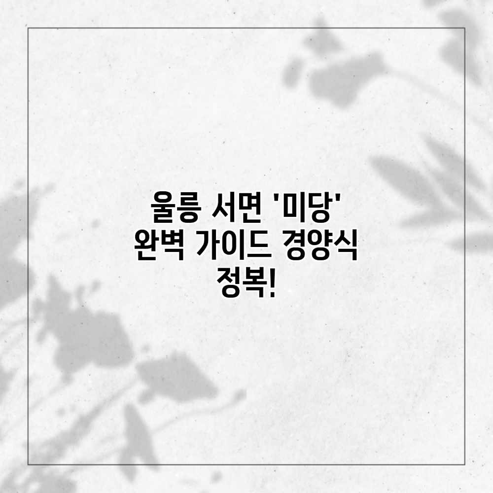 울릉 서면 ‘미당’ 완벽 가이드: 경양식 정복! 울릉 서면 ‘미당’ 완벽 가이드: 경양식 정복!