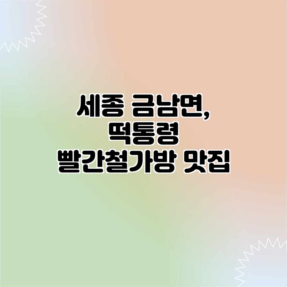 세종 금남면, 떡통령 빨간철가방 맛집? 세종 금남면, 떡통령 빨간철가방 맛집?