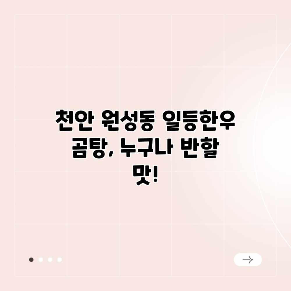 천안 원성동 “일등한우” 곰탕, 누구나 반할 맛! 천안 원성동 “일등한우” 곰탕, 누구나 반할 맛!
