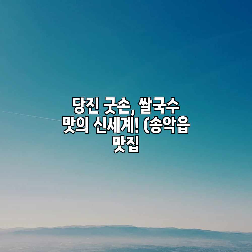 당진 굿손, 쌀국수 맛의 신세계! (송악읍 맛집