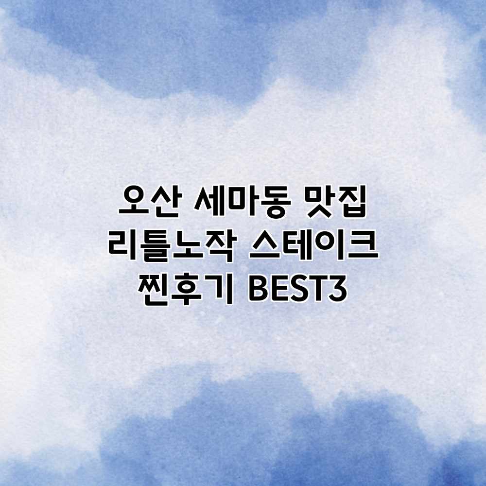 오산 세마동 맛집: 리틀노작 스테이크 찐후기 BEST3 오산 세마동 맛집: 리틀노작 스테이크 찐후기 BEST3
