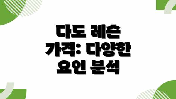 다도 레슨 가격: 다양한 요인 분석