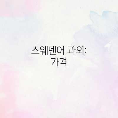스웨덴어 과외: 가격