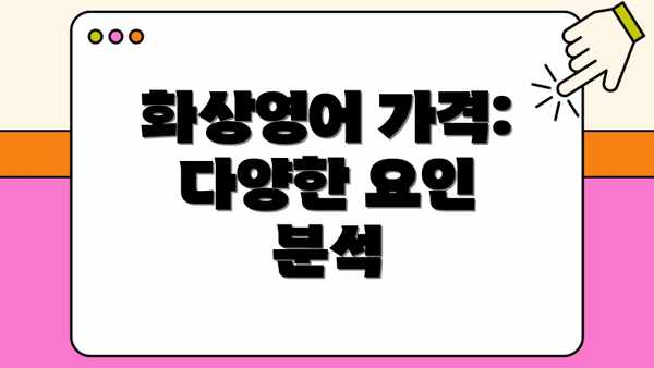 화상영어 가격: 다양한 요인 분석