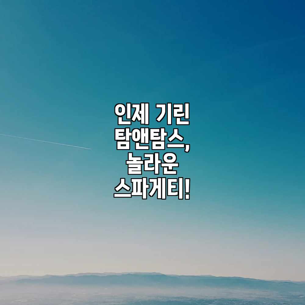 인제 기린 탐앤탐스, 놀라운 스파게티!