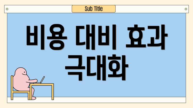 비용 대비 효과 극대화