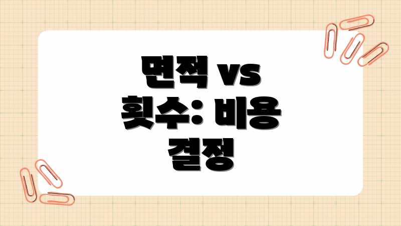 면적 vs 횟수: 비용 결정