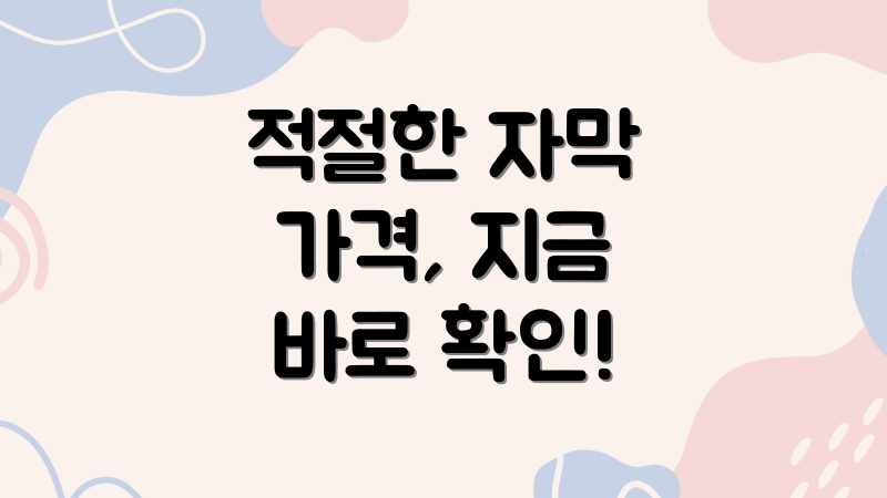 적절한 자막 가격, 지금 바로 확인!