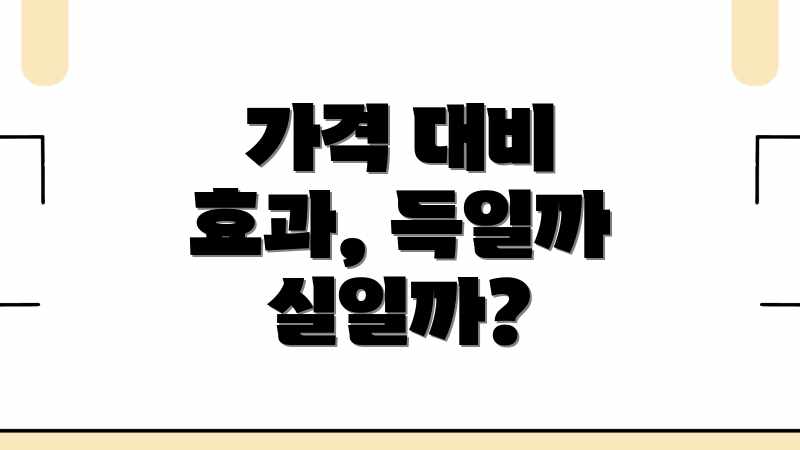 가격 대비 효과, 득일까 실일까?