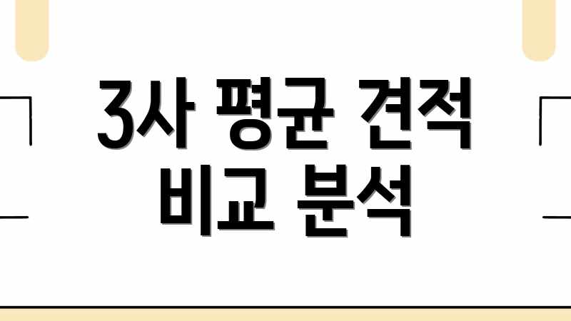 3사 평균 견적 비교 분석