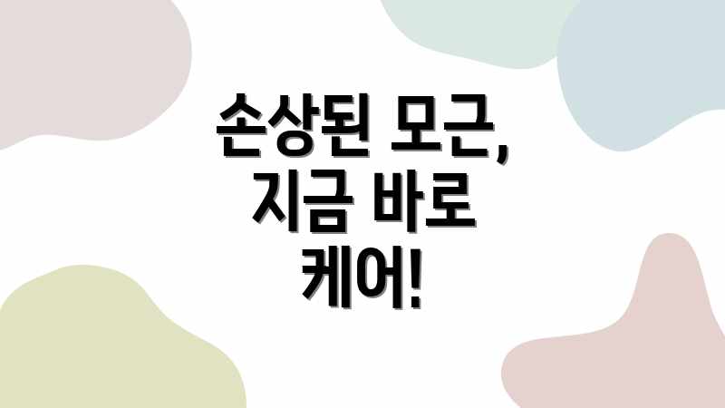 손상된 모근, 지금 바로 케어!
