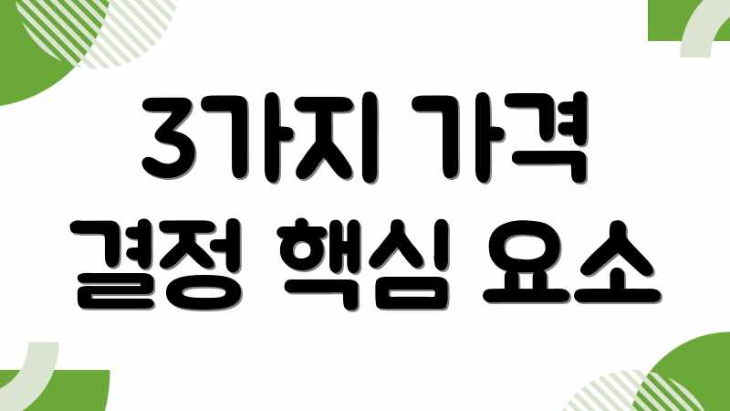 3가지 가격 결정 핵심 요소