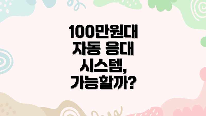 100만원대 자동 응대 시스템, 가능할까?