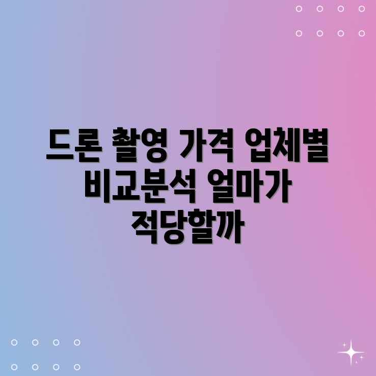 드론 촬영 가격, 업체별 평균 금액은 얼마일까요? 드론 촬영 가격, 업체별 평균 금액은 얼마일까요?