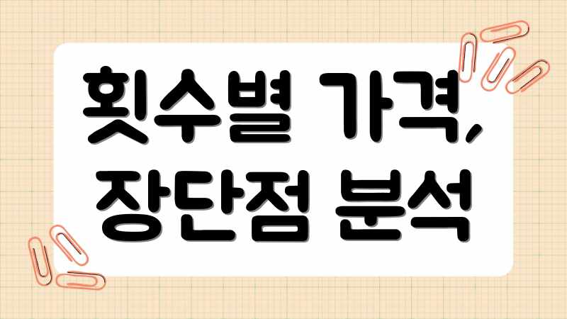 횟수별 가격, 장단점 분석