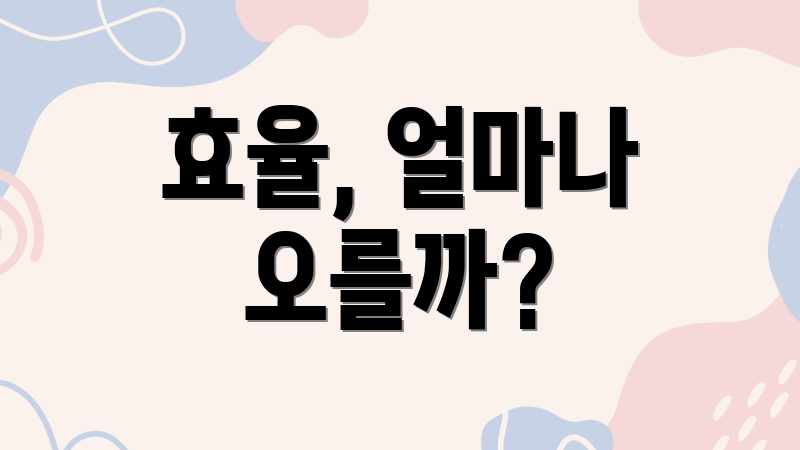 효율, 얼마나 오를까?