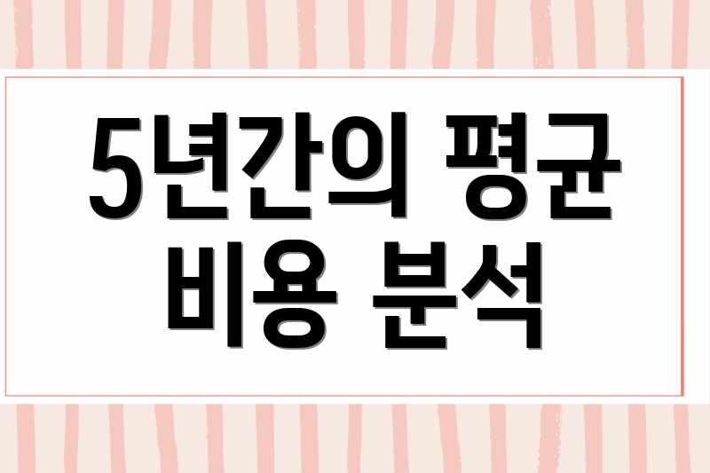 5년간의 평균 비용 분석