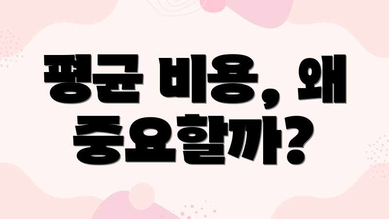 평균 비용, 왜 중요할까?