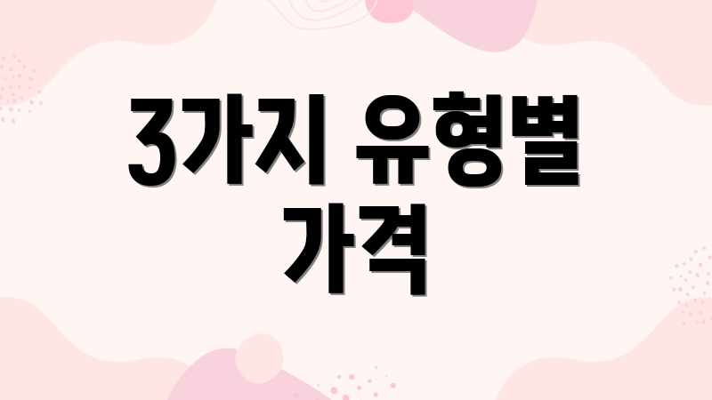 3가지 유형별 가격