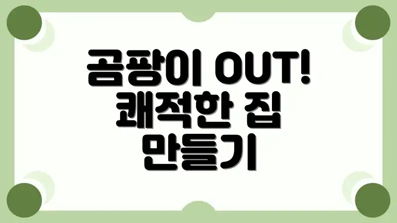 곰팡이 OUT! 쾌적한 집 만들기