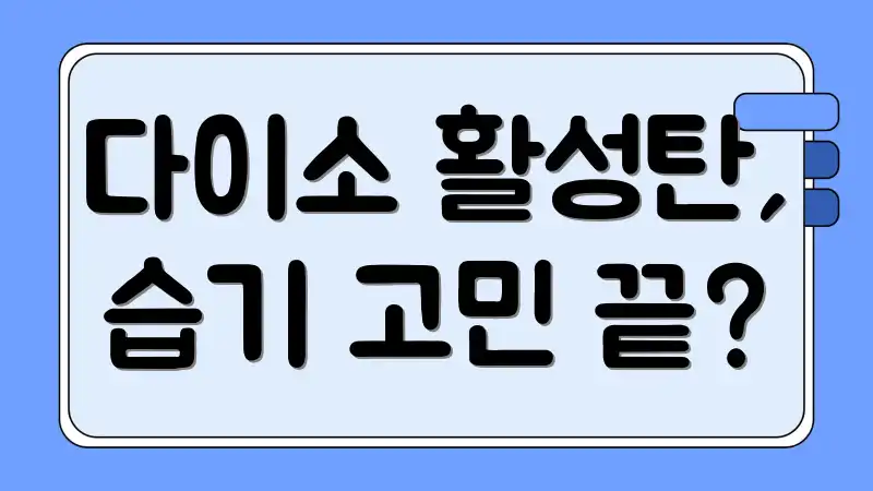 다이소 활성탄, 습기 고민 끝?