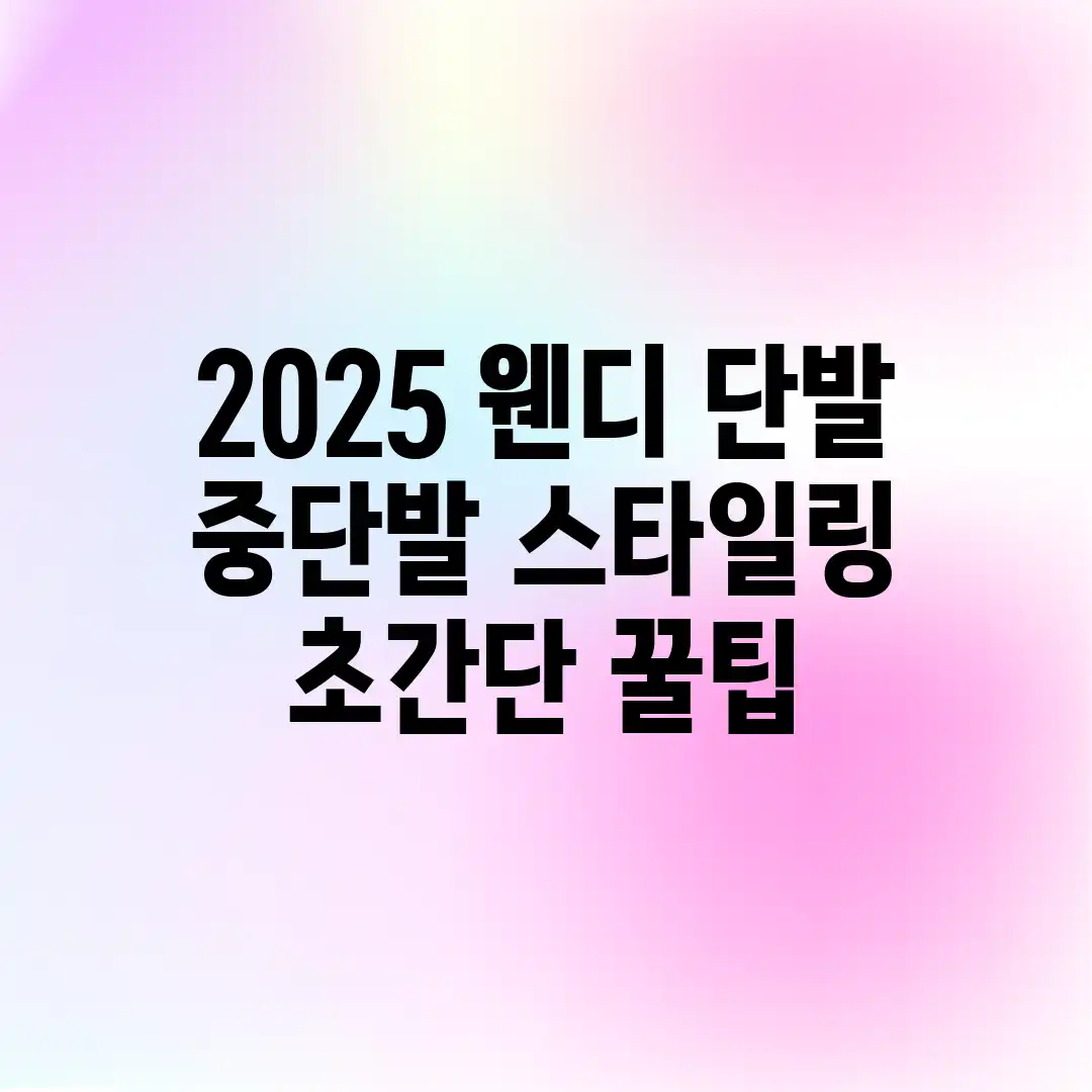 2025 웬디 단발, 중단발 스타일링 초간단 꿀팁! 2025 웬디 단발, 중단발 스타일링 초간단 꿀팁!