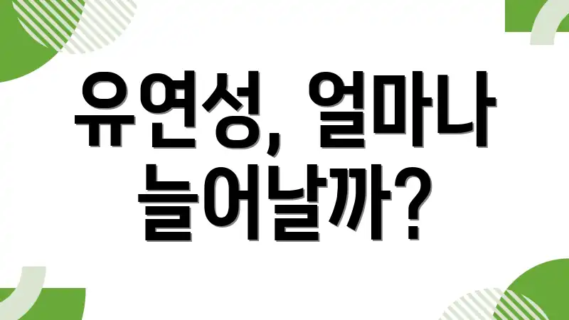 유연성, 얼마나 늘어날까?