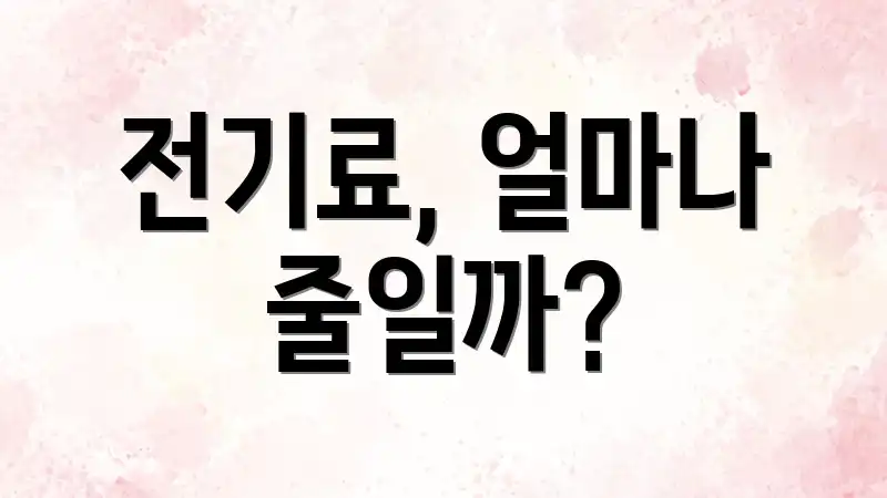 전기료, 얼마나 줄일까?