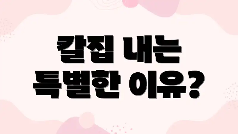 칼집 내는 특별한 이유?