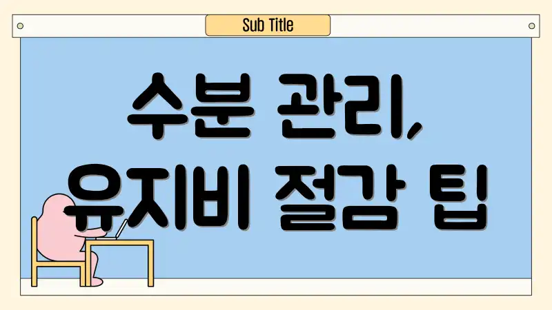 수분 관리, 유지비 절감 팁