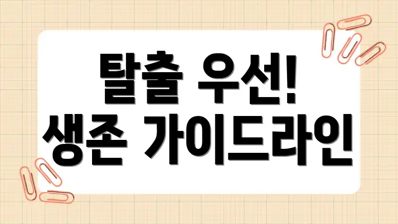 탈출 우선! 생존 가이드라인