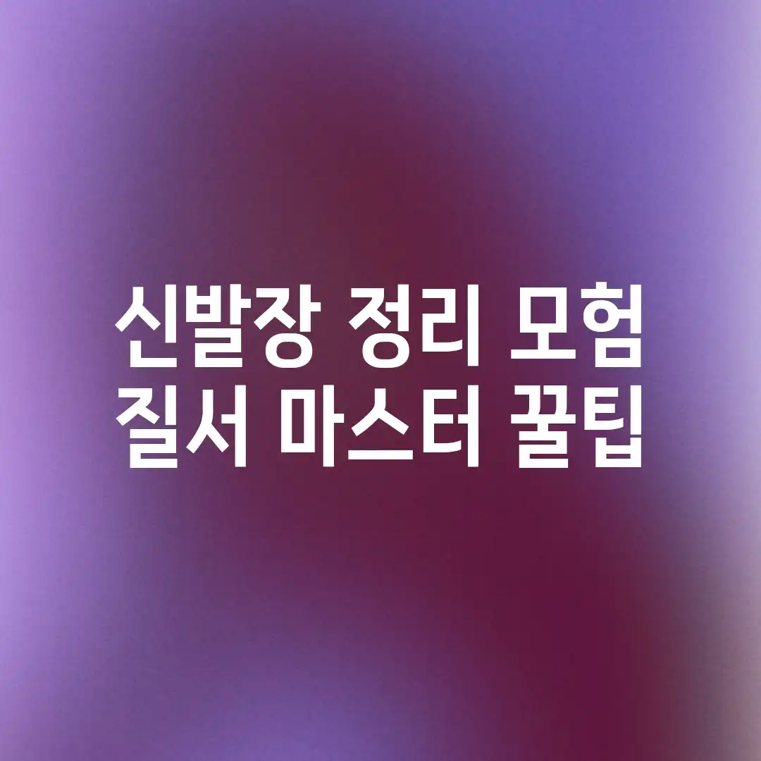 신발장 정리 모험: 질서 마스터 꿀팁 신발장 정리 모험: 질서 마스터 꿀팁
