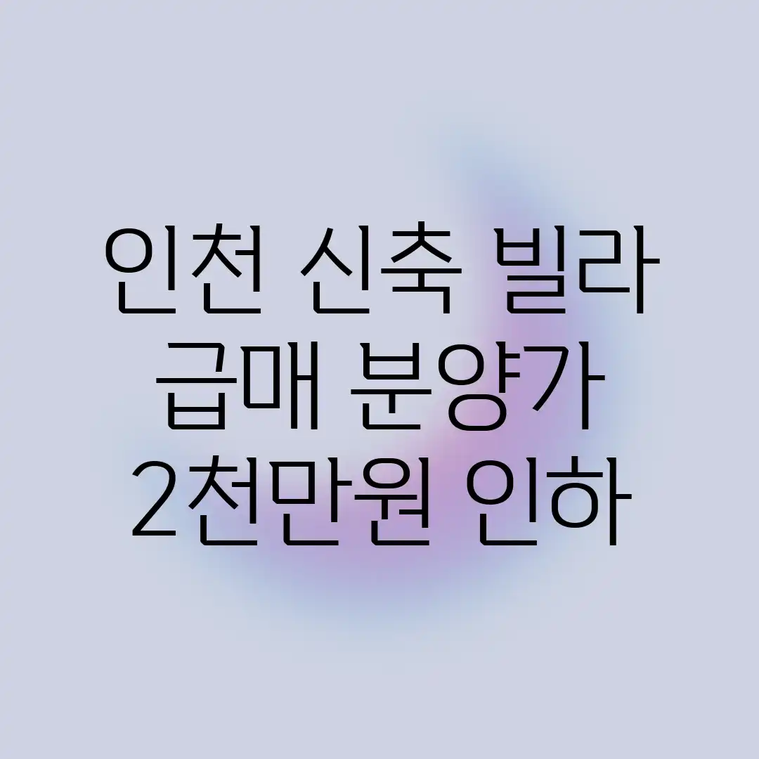 인천 신축 빌라 급매! 분양가 2천만원 인하 인천 신축 빌라 급매! 분양가 2천만원 인하