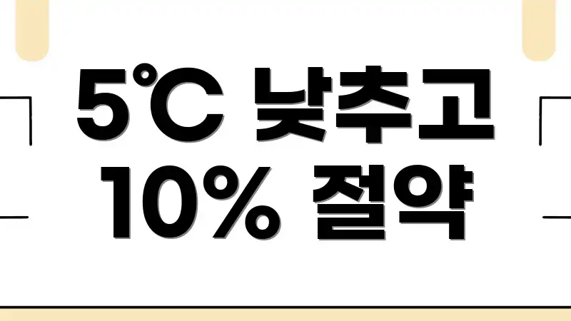 5℃ 낮추고 10% 절약