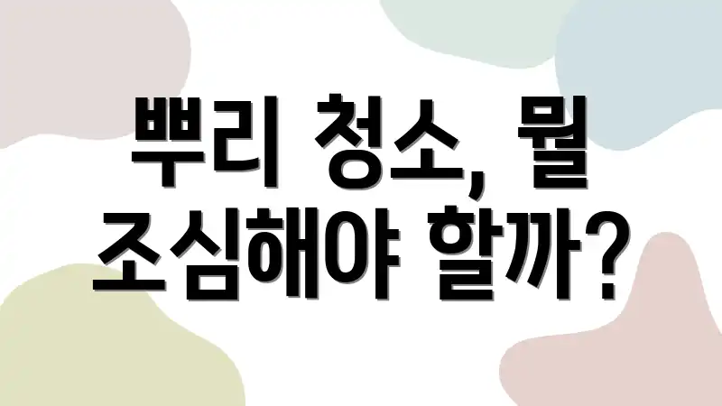 뿌리 청소, 뭘 조심해야 할까?
