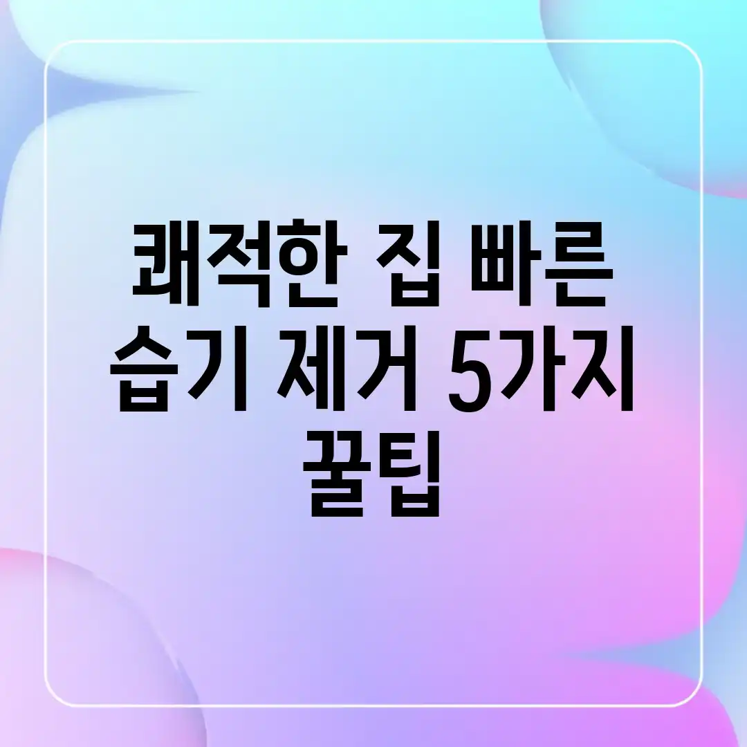 쾌적한 집! 빠른 습기 제거 5가지 꿀팁 쾌적한 집! 빠른 습기 제거 5가지 꿀팁