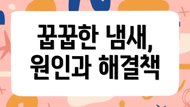 꿉꿉한 냄새, 원인과 해결책