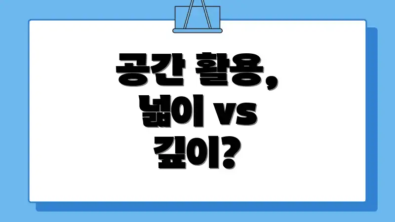 공간 활용, 넓이 vs 깊이?