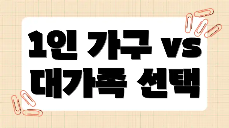 1인 가구 vs 대가족 선택