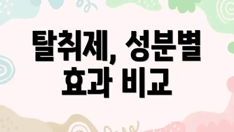 탈취제, 성분별 효과 비교