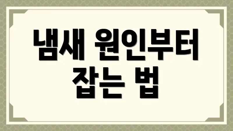 냄새 원인부터 잡는 법